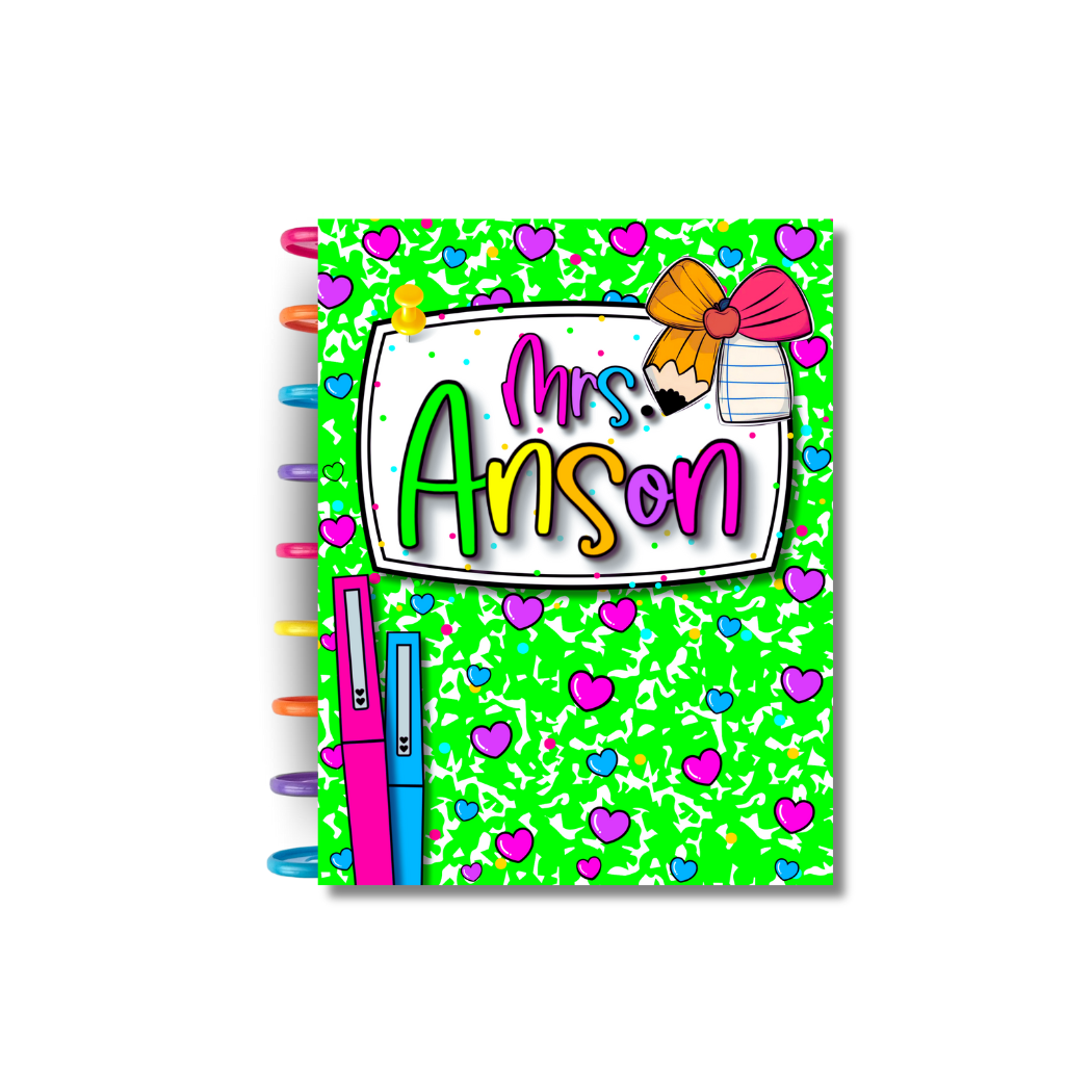 Notebook: School Girl- Green