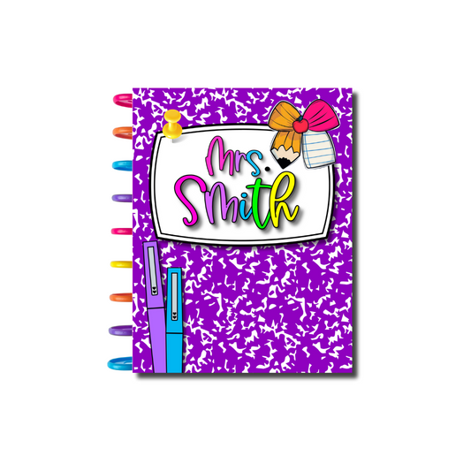 Notebook: School Girl Bow- Purple