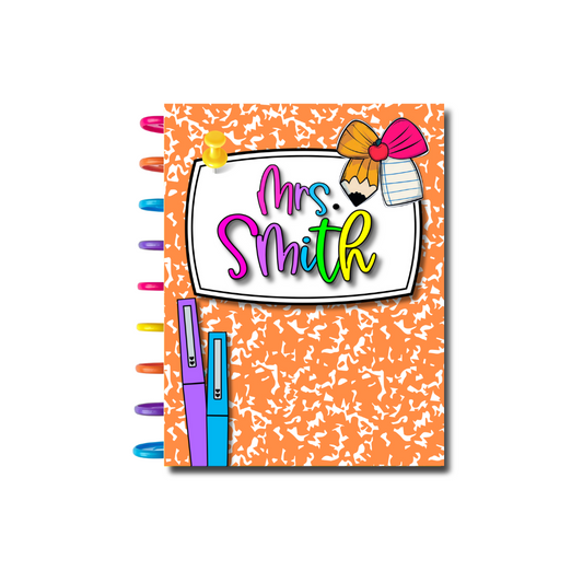 Notebook: School Girl Bow- Orange