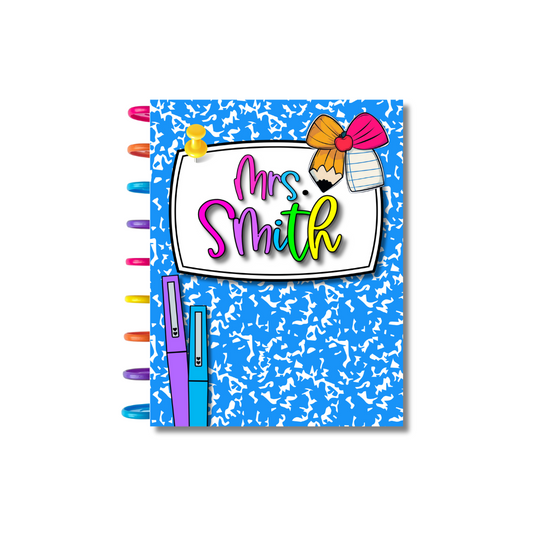 Notebook: School Girl Bow- Blue
