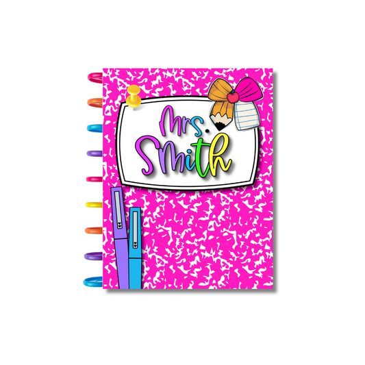 Notebook: School Girl Bow- Pink